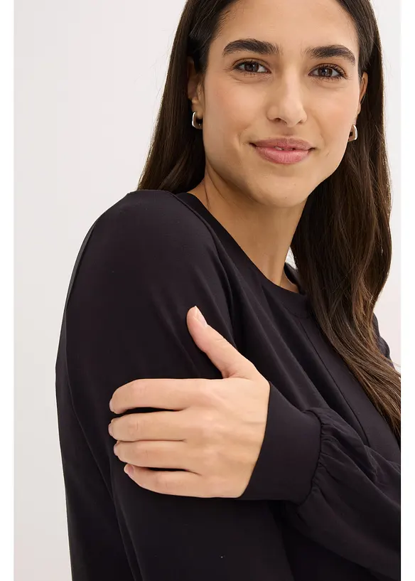 Langermet topp i myk viskosemiks, bonprix