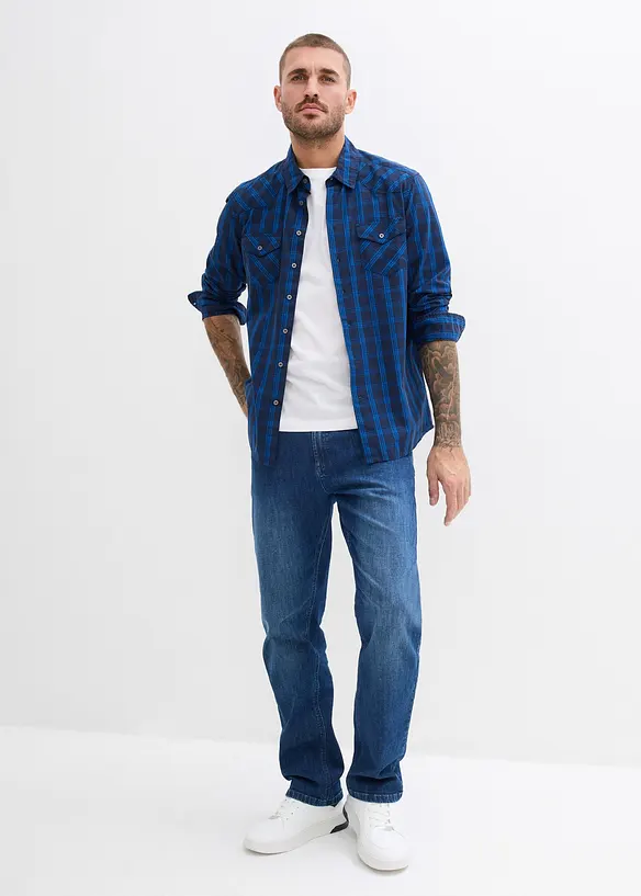 Langermet skjorte i 100% bomull, bonprix