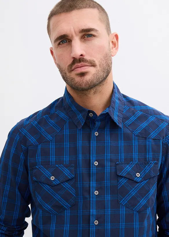 Langermet skjorte i 100% bomull, bonprix