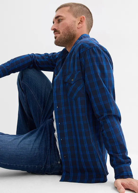 Langermet skjorte i 100% bomull, bonprix