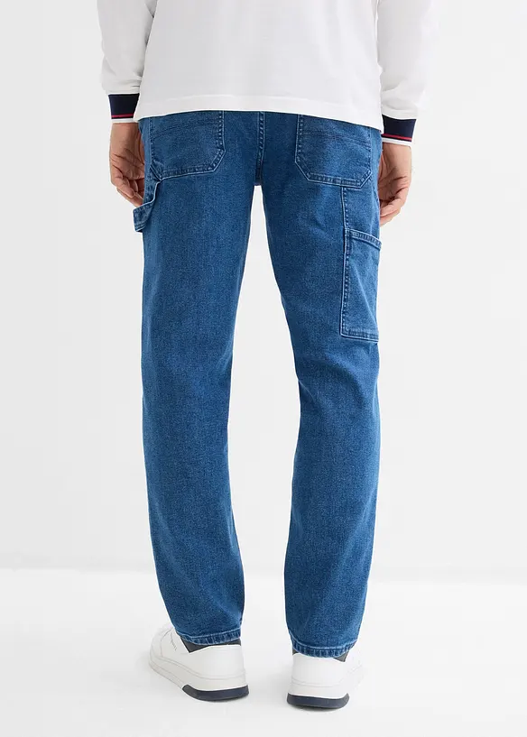Relaxed fit Carpenter-jeans med komfortlinning, Straight, bonprix