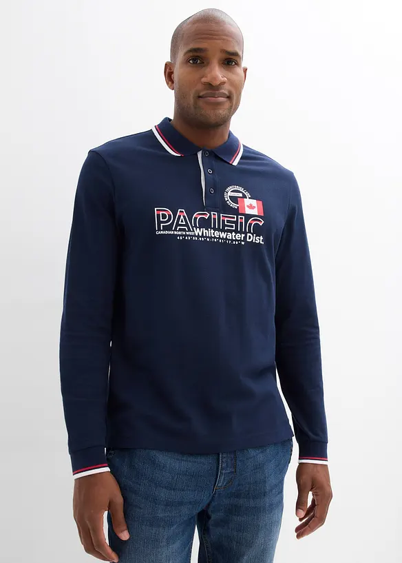 Rugbygenser i 100% &oslash;kologisk bomullspik&eacute;, bonprix