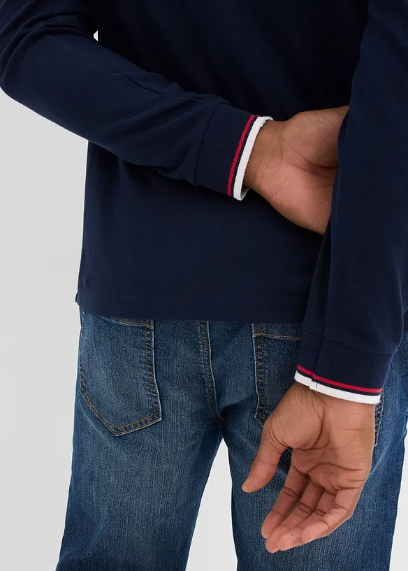 Rugbygenser i 100% &oslash;kologisk bomullspik&eacute;, bonprix