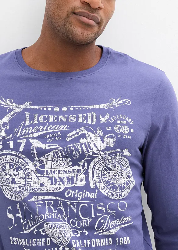 Langermet topp i &oslash;kologisk bomull, bonprix