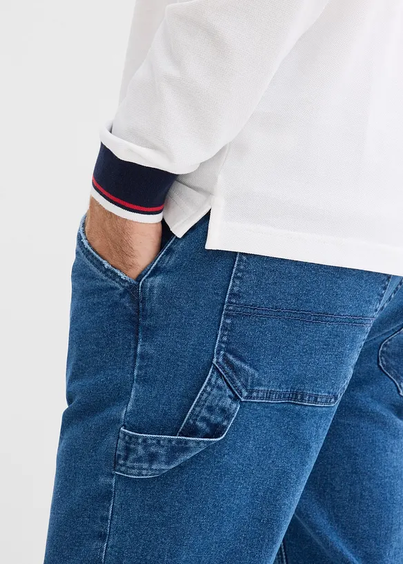 Relaxed fit Carpenter-jeans med komfortlinning, Straight, bonprix