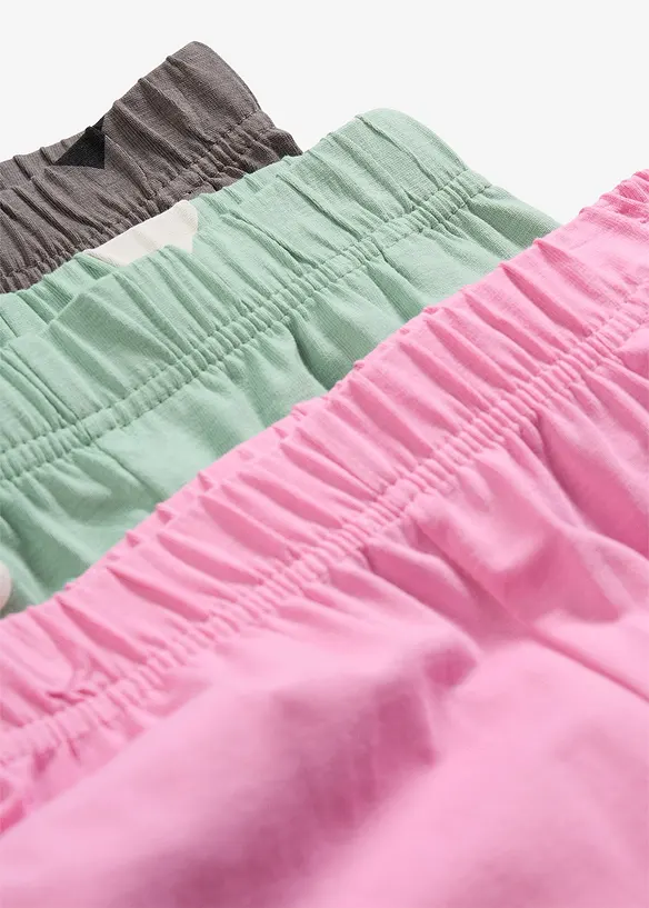 Leggings i elastisk, &oslash;kologisk bomullsmiks (3-pack), bonprix