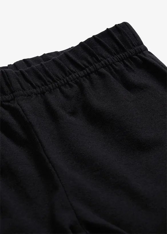Leggings i elastisk, &oslash;kologisk bomullsmiks (3-pack), bonprix