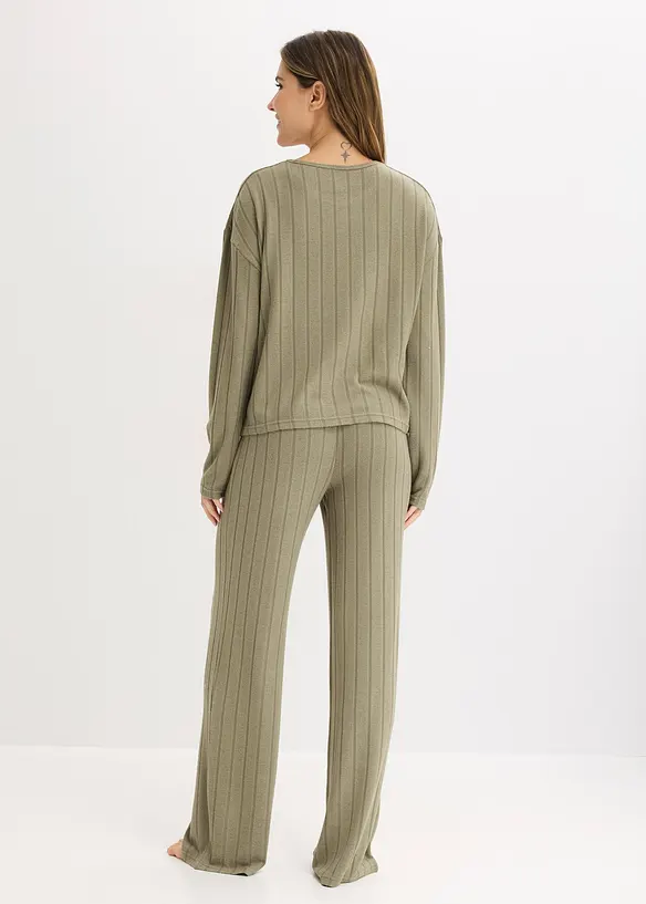 Kosedress i mykt, ribbet materiale, bonprix