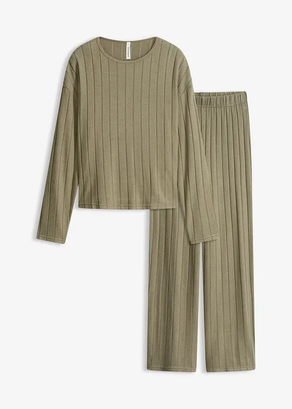 Kosedress i mykt, ribbet materiale, bonprix