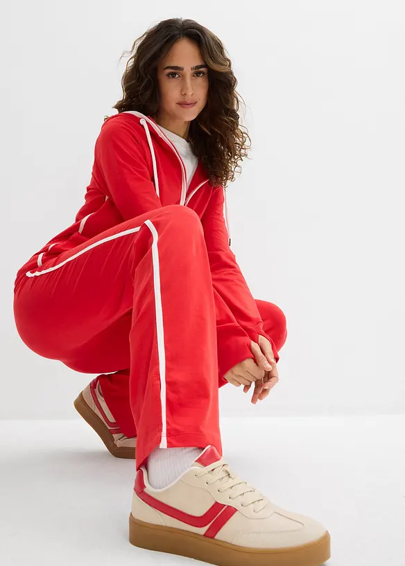 Joggedress i bomull med elastan, bonprix