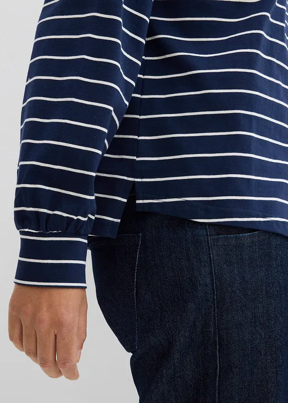 Langermet topp i ren &oslash;kologisk bomull, bonprix