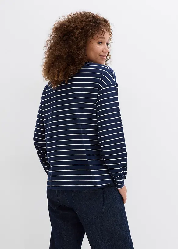 Langermet topp i ren &oslash;kologisk bomull, bonprix