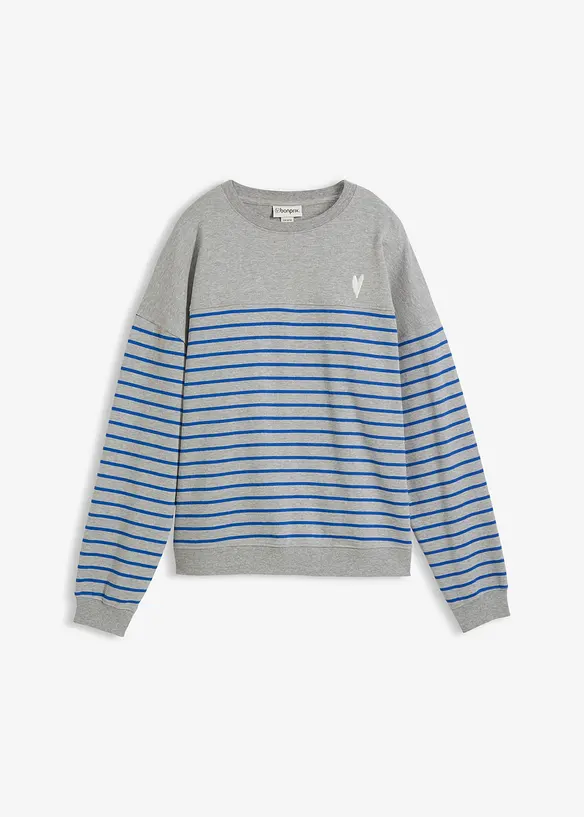 Oversized sweatshirt av bomullsmiks, bonprix