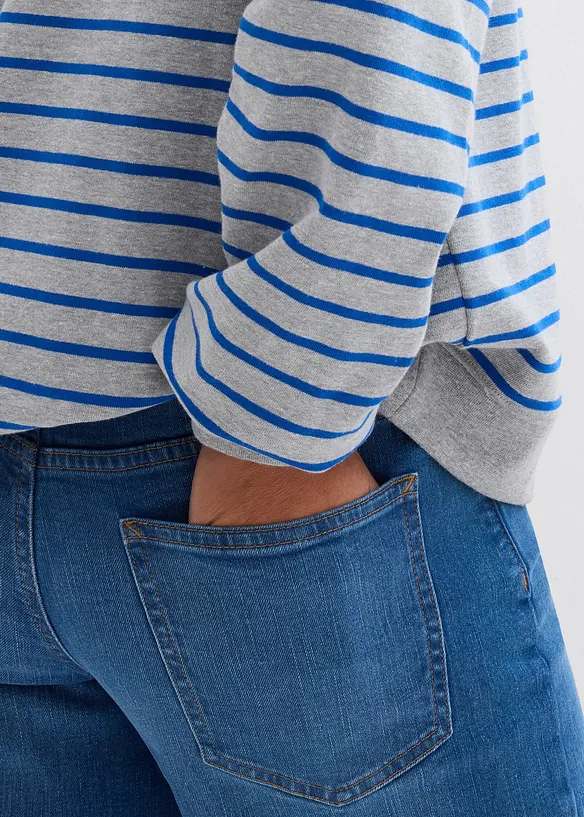 Oversized sweatshirt av bomullsmiks, bonprix