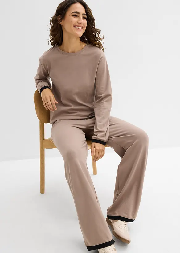 Treningsdrakt i bomull (Sett i 2 deler), bonprix