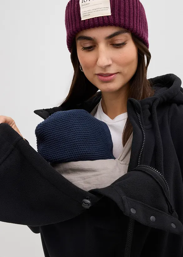 4-i-1-fleecejakke med babyinnfelling og b&aelig;refunksjon foran og bak, bonprix