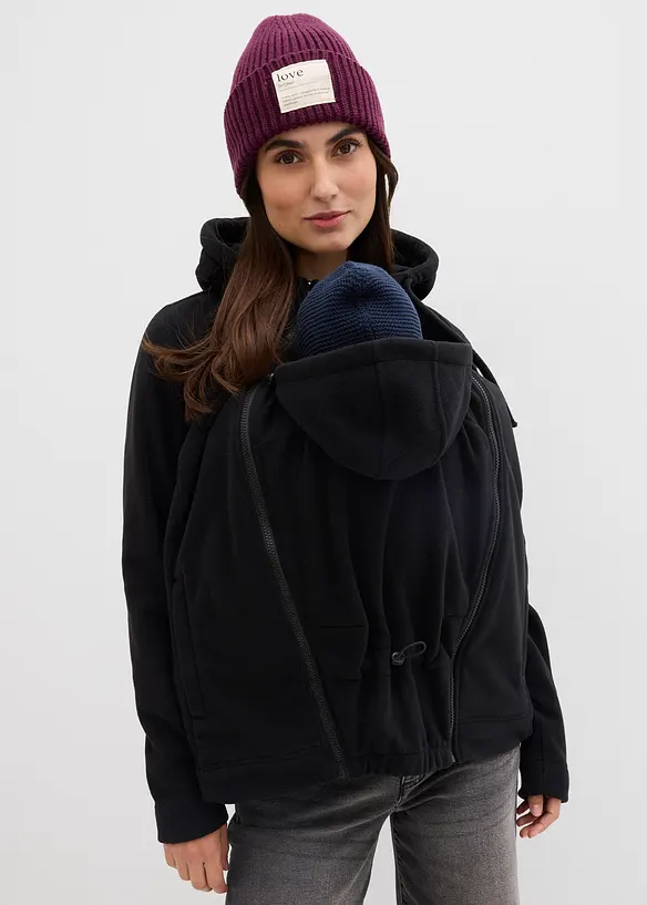 4-i-1-fleecejakke med babyinnfelling og b&aelig;refunksjon foran og bak, bonprix