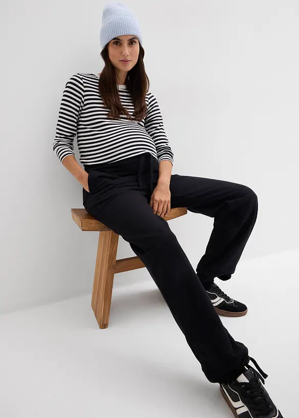 Mammabukse i sweatmateriale med regulerbar benkant, av 100% &oslash;kologisk bomull, bonprix