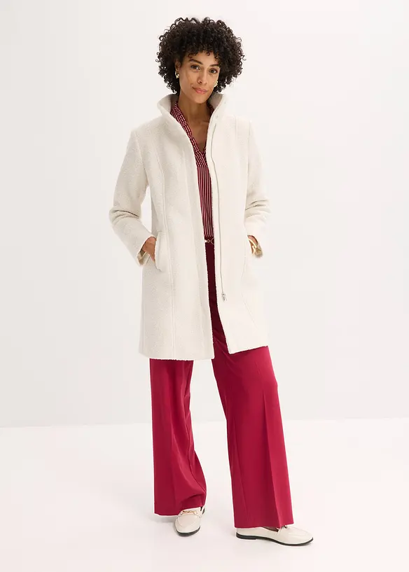 Kort k&aring;pe i boucl&eacute;, bonprix