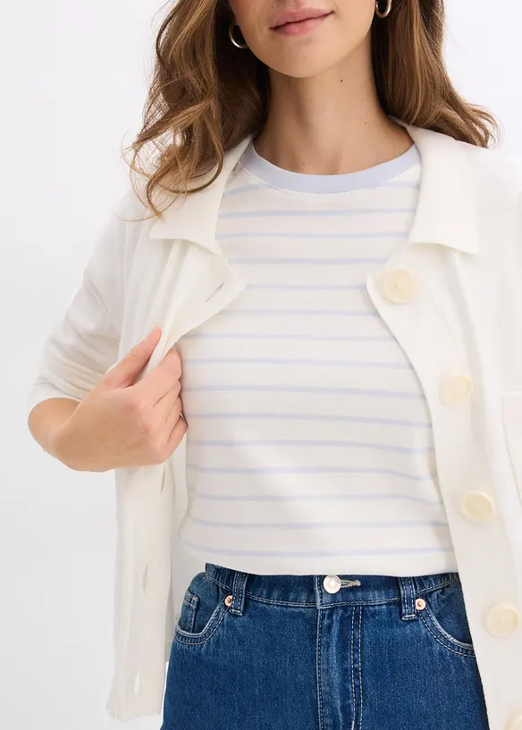 T-skjorte i formstabil, 100% økologisk bomull, bonprix