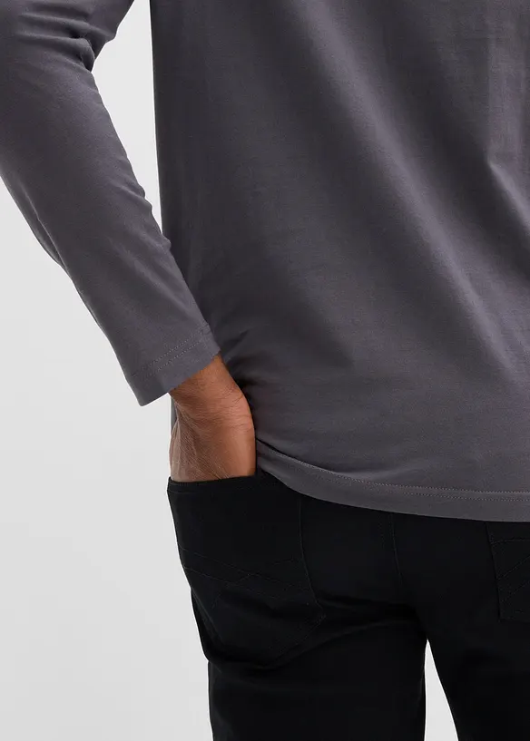 Langermet topp i &oslash;kologisk bomull, bonprix