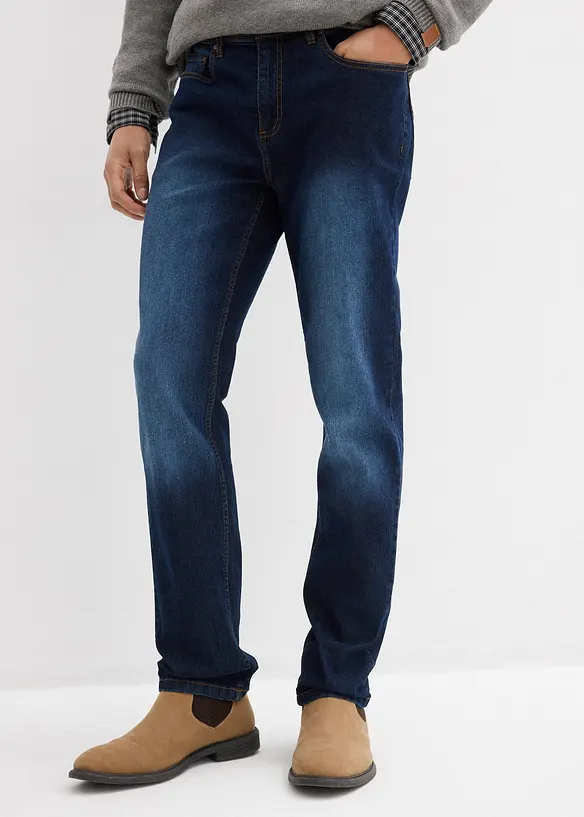 Regular Fit-jeans med stretch i lett denim, Straight (2-pack), bonprix