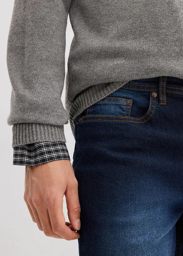 Regular Fit-jeans med stretch i lett denim, Straight (2-pack), bonprix