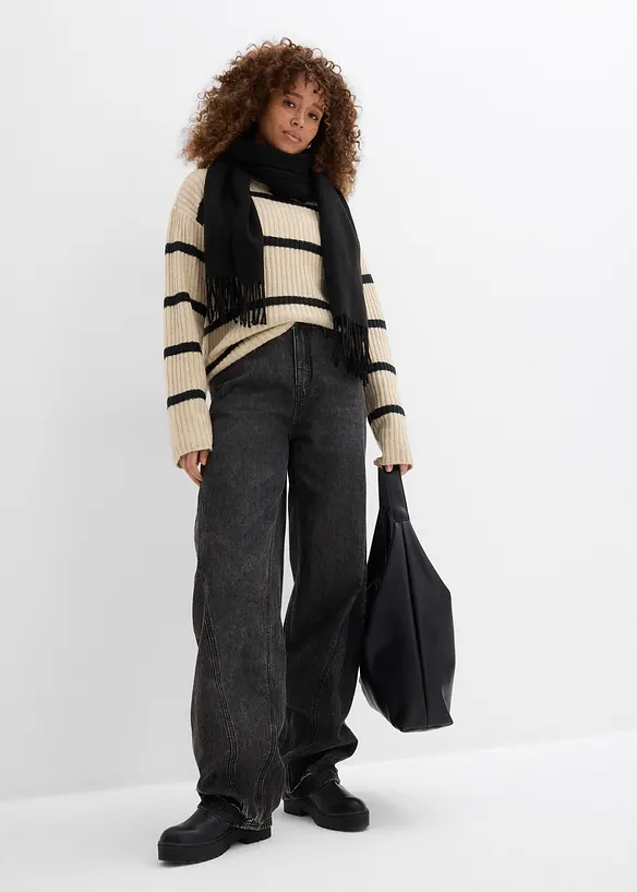 Ballong-jeans, Mid Waist, bonprix