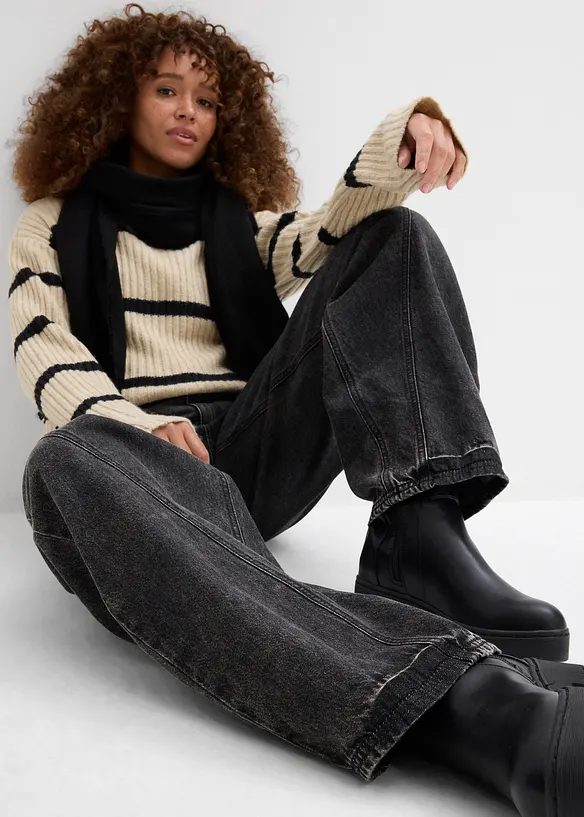 Ballong-jeans, Mid Waist, bonprix