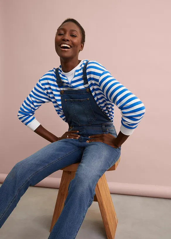 Snekkerbukse i denim og boyfriend-modell, bonprix