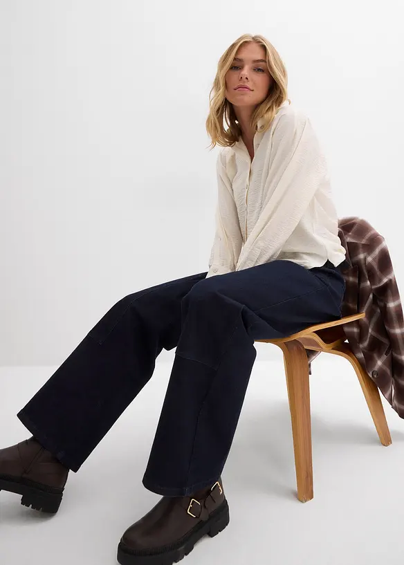 Wide Leg-jeans Mid Waist, bonprix