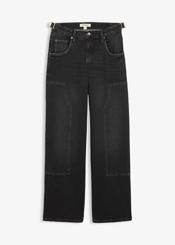 Wide Leg-jeans Mid Waist, bonprix