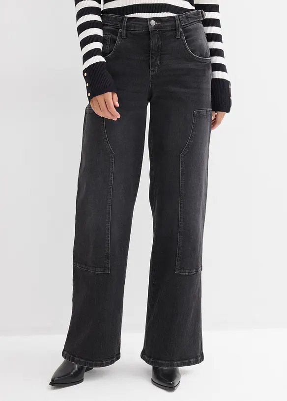 Wide Leg-jeans Mid Waist, bonprix
