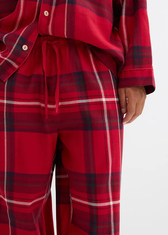 Flanellpyjamas i myk bomull til herre, leveres med gavepose, bonprix