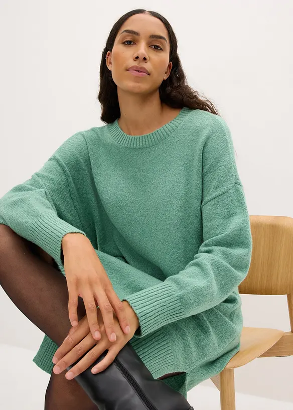 Oversized strikket kjole, bonprix