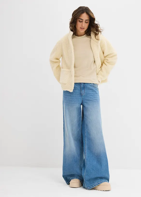 Langermet topp med &oslash;kologisk bomull (2-pack), bonprix