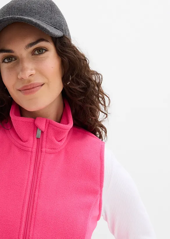 Fleecevest med lommer, bonprix