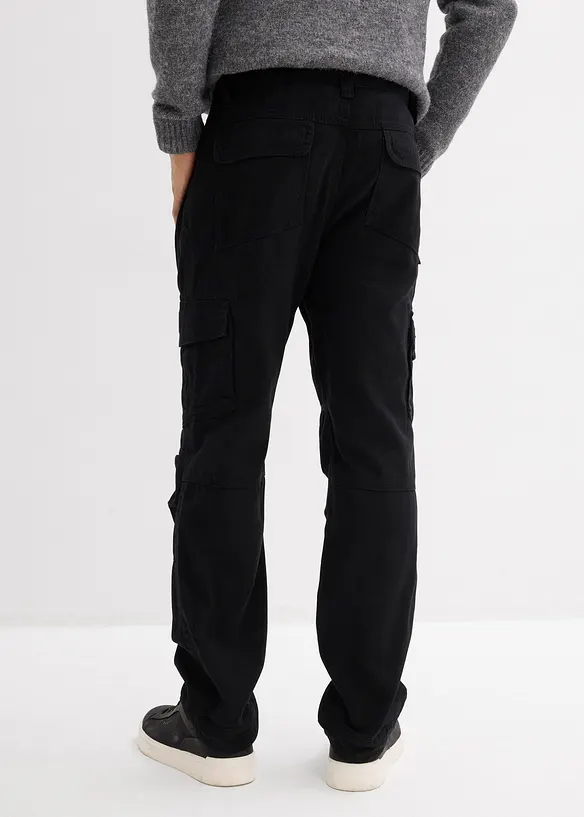 Relaxed Fit-cargobukse i 100% robust bomull, Straight, bonprix