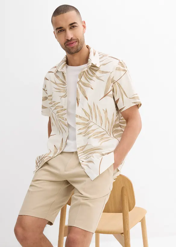 Kortermet skjorte i &oslash;kologisk bomull, bonprix