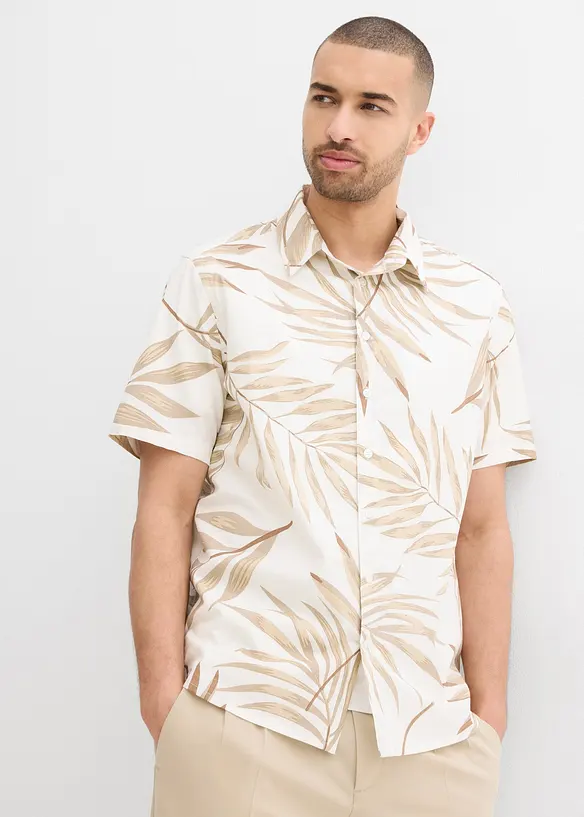 Kortermet skjorte i &oslash;kologisk bomull, bonprix