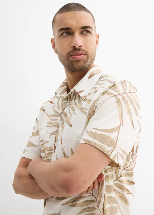 Kortermet skjorte i &oslash;kologisk bomull, bonprix