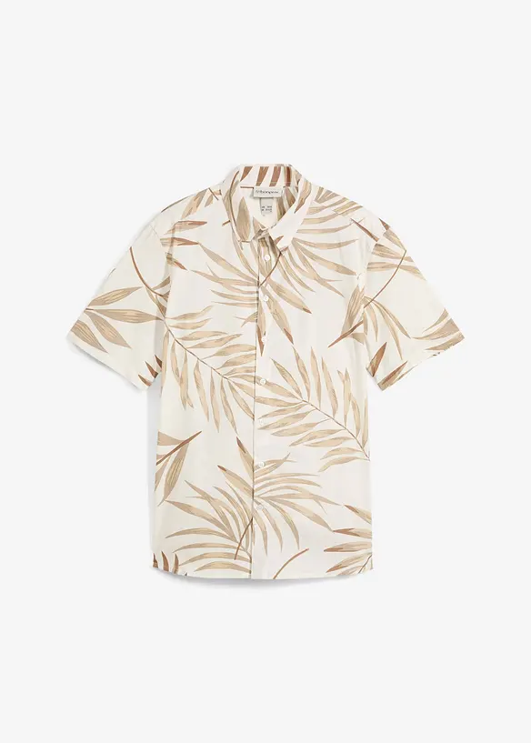 Kortermet skjorte i &oslash;kologisk bomull, bonprix