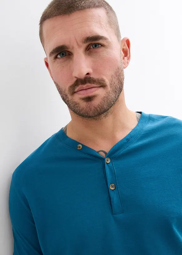 Langermet bestefartr&oslash;ye i 100% &oslash;kologisk bomull (2-pack), bonprix