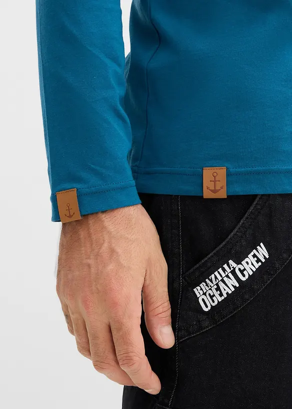 Langermet bestefartr&oslash;ye i 100% &oslash;kologisk bomull (2-pack), bonprix