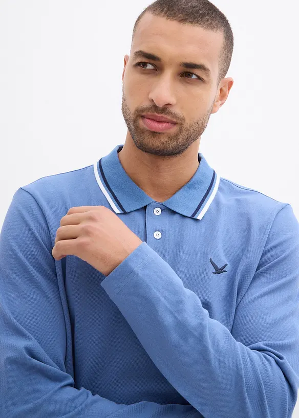 Poloskjorte i 100% &oslash;kologisk bomull (2-pack), bonprix