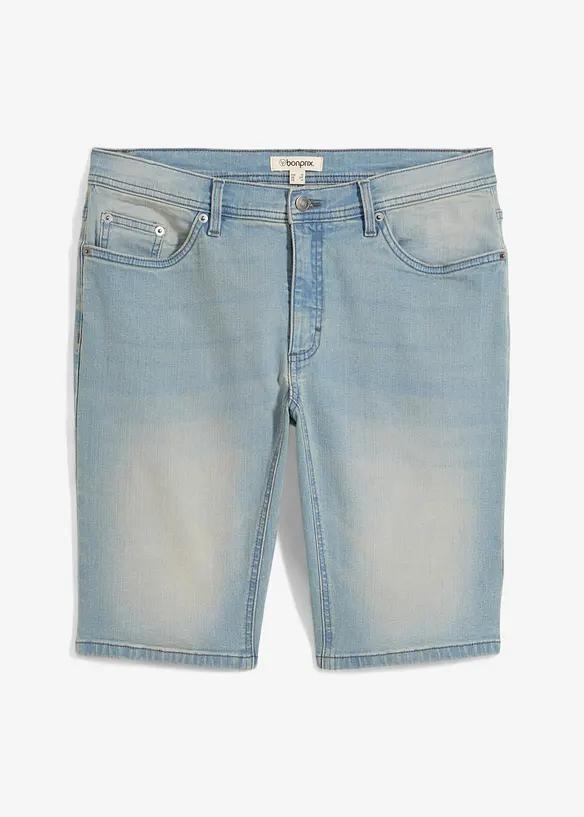 Bermudashorts i denim med stretch og forsterket skritt, Regular Fit, bonprix