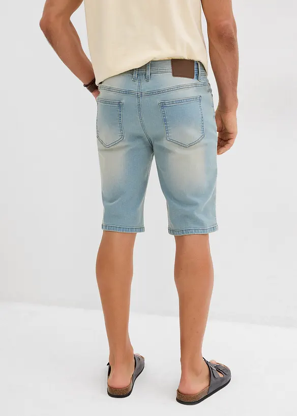 Bermudashorts i denim med stretch og forsterket skritt, Regular Fit, bonprix