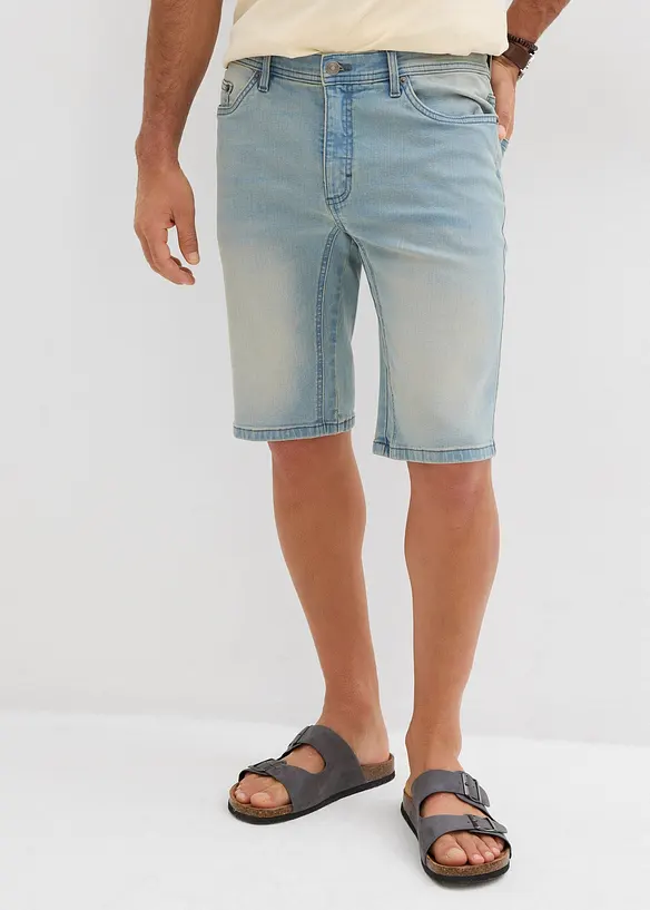 Bermudashorts i denim med stretch og forsterket skritt, Regular Fit, bonprix