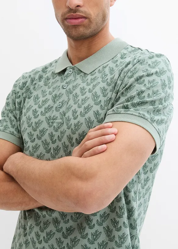 Pik&eacute;-poloskjorte i &oslash;kologisk bomull, bonprix