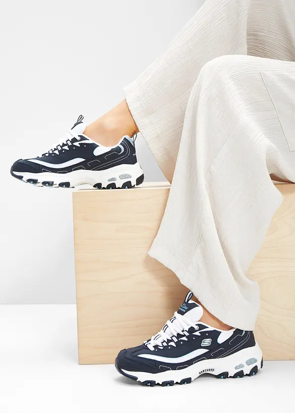 Chunky sneakers i skinn fra Skechers, Skechers